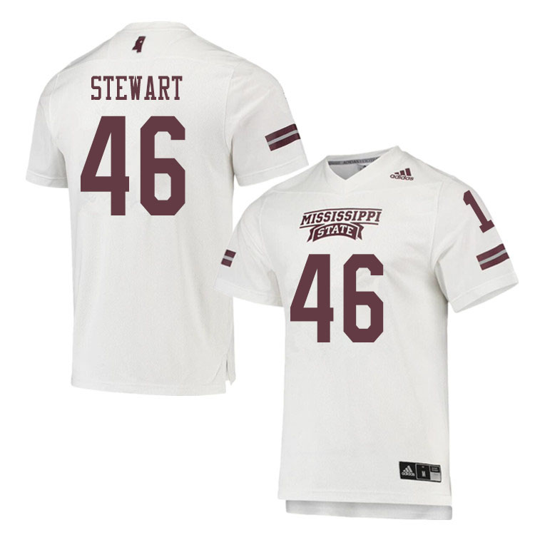 Men #46 Jamari Stewart Mississippi State Bulldogs College Football Jerseys Sale-White